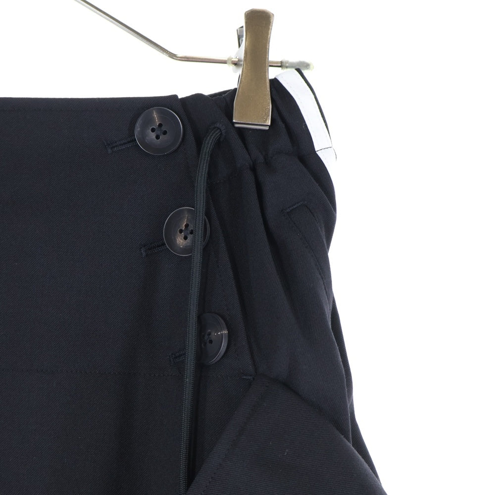 Y-3(ワイスリー) REF WO SKIRT レフ ダブリュー オー サイドラインデザイン マルチポケット ドローストリング ロングスカート レディース ブラック IW7458