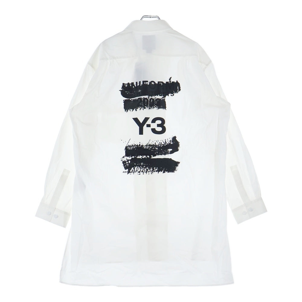 Y3 ロングシャツ U GFX LOGO SHIR Y-3(ワイスリー) U GFX LOGO SHIR グラフィックロゴ バックプリント 胸