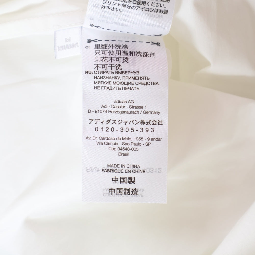 Y-3(ワイスリー) U GFX LOGO SHIR グラフィックロゴ バックプリント 胸ポケット ボタンアップ 長袖シャツ ホワイト JM3202