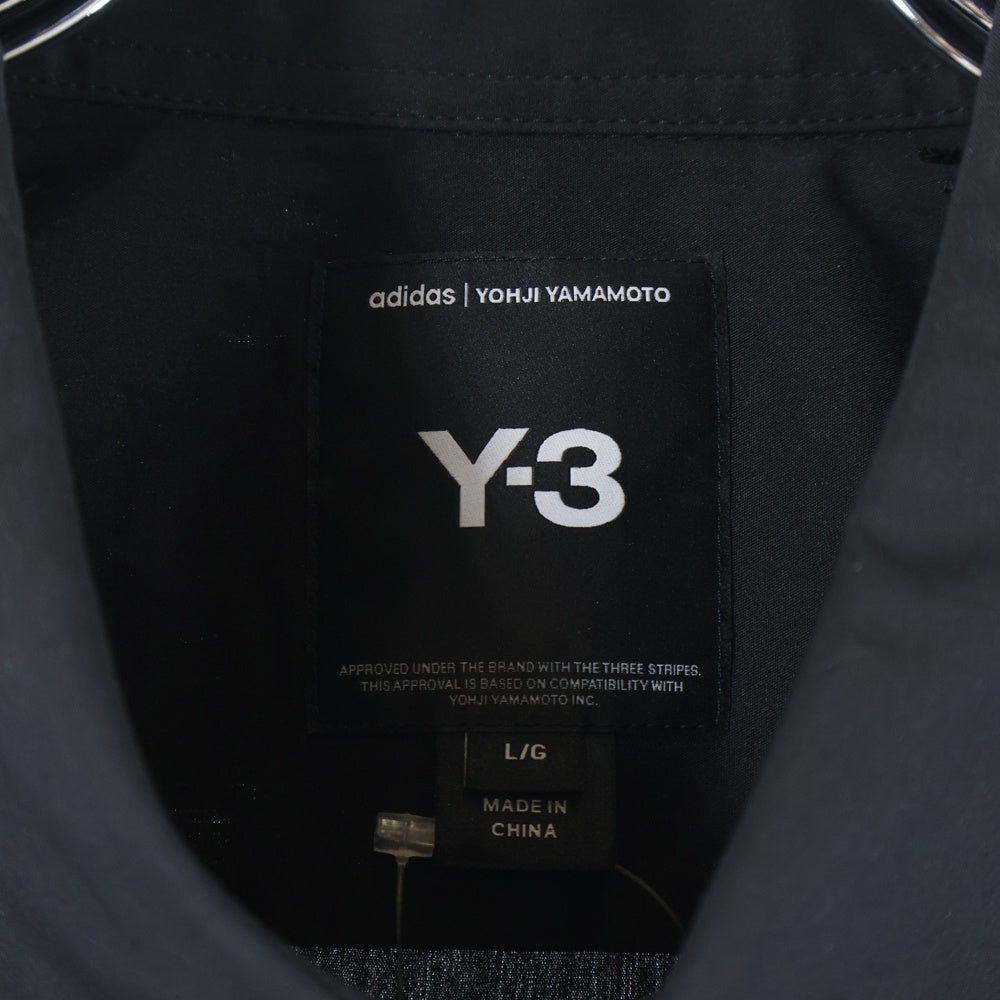Y-3(ワイスリー) U GFX LOGO SHIR グラフィックロゴ バックプリント 胸ポケット ボタンアップ 長袖シャツ ブラック JN4878