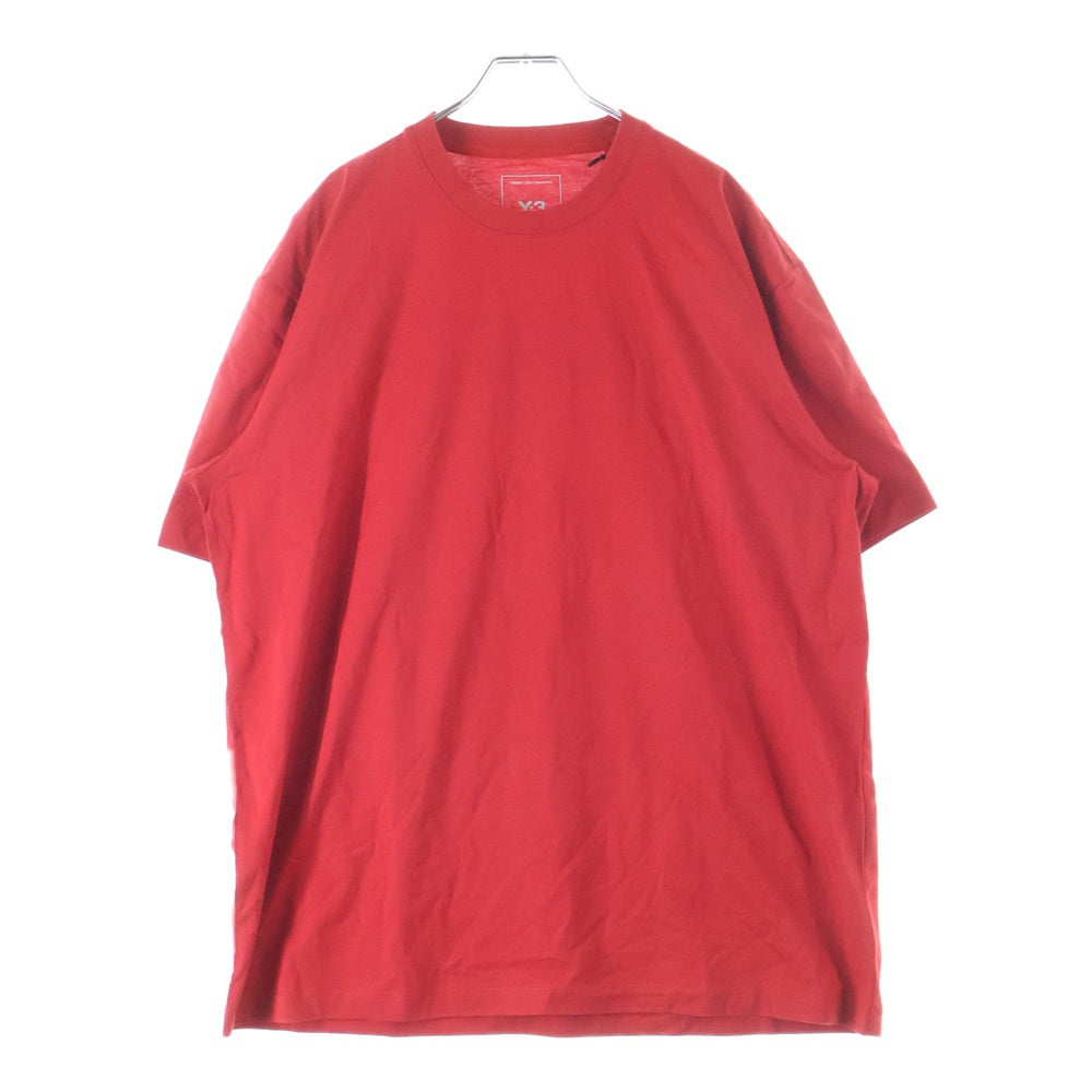 Y-3(ワイスリー) U GFX SS TEE バックロゴデザイン クルーネック カットソー 半袖Tシャツ レッド JN3751