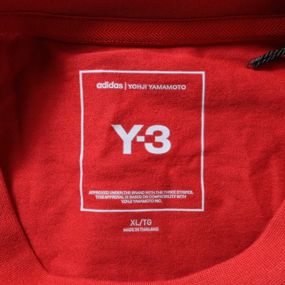 Y-3(ワイスリー) U GFX SS TEE バックロゴデザイン クルーネック カットソー 半袖Tシャツ レッド JN3751