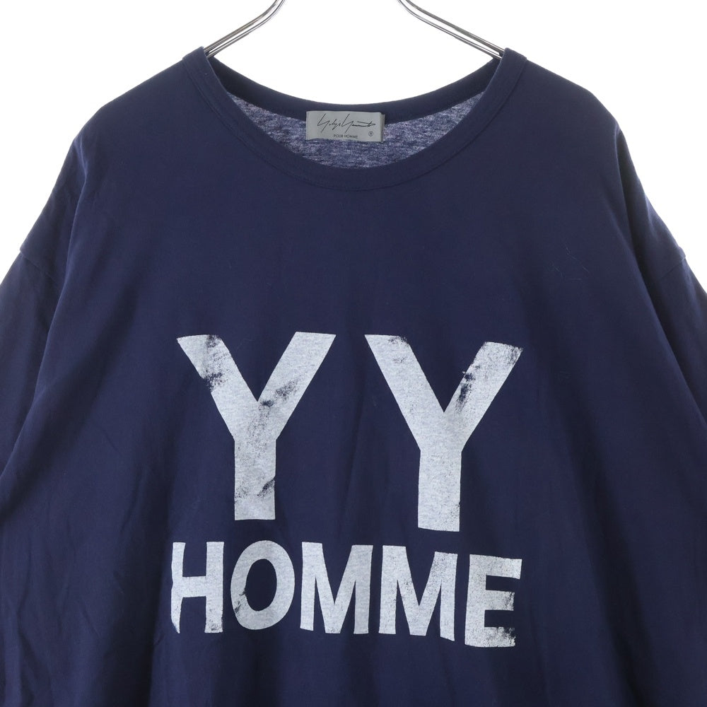 Yohji Yamamoto POUR HOMME(ヨウジヤマモト プールオム) 24SS プロダクト ダイイング ワイワイエイチ ピーティー フロントロゴデザイン 半袖Tシャツ HS-T92-991-1-03