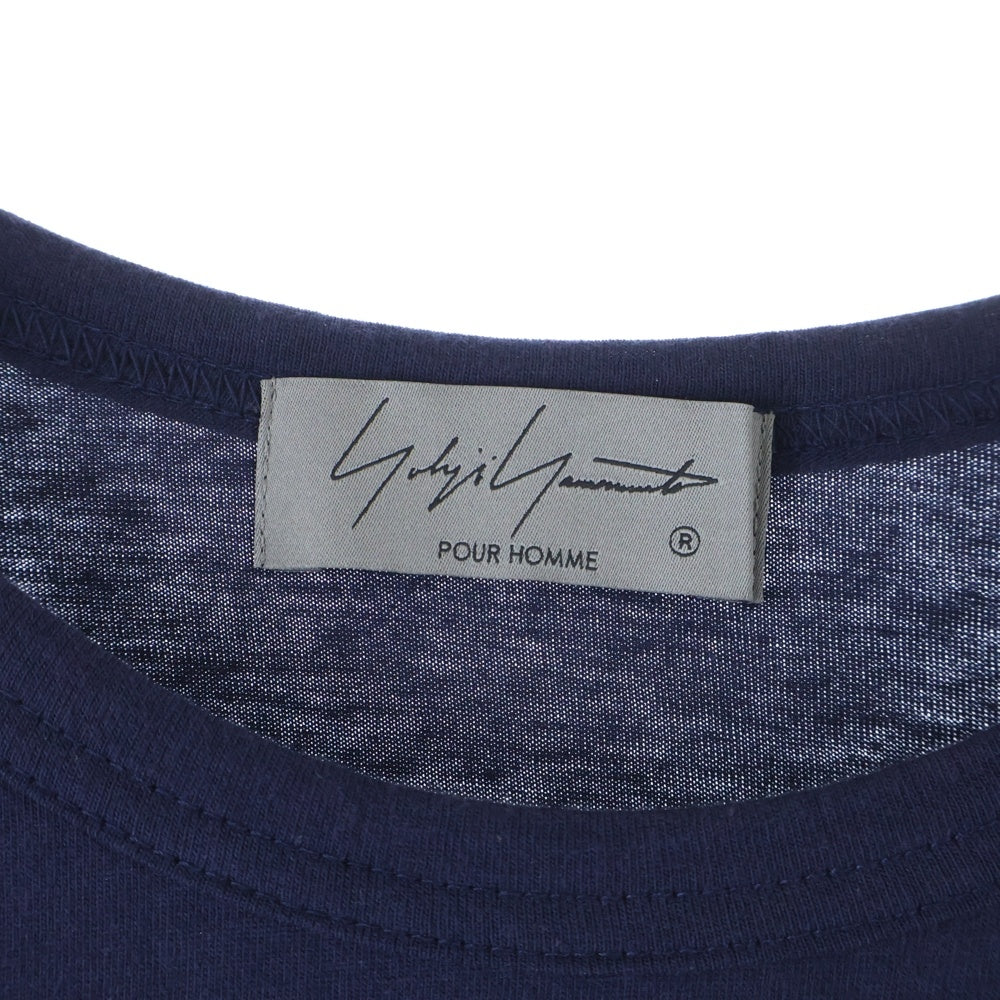 Yohji Yamamoto POUR HOMME(ヨウジヤマモト プールオム) 24SS プロダクト ダイイング ワイワイエイチ ピーティー フロントロゴデザイン 半袖Tシャツ HS-T92-991-1-03