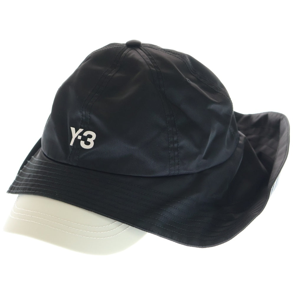 Y-3(ワイスリー) STRAPS HAT ストラップス タルク ロゴデザイン つば付き バケットハット キャップ 帽子 ブラック JP1147