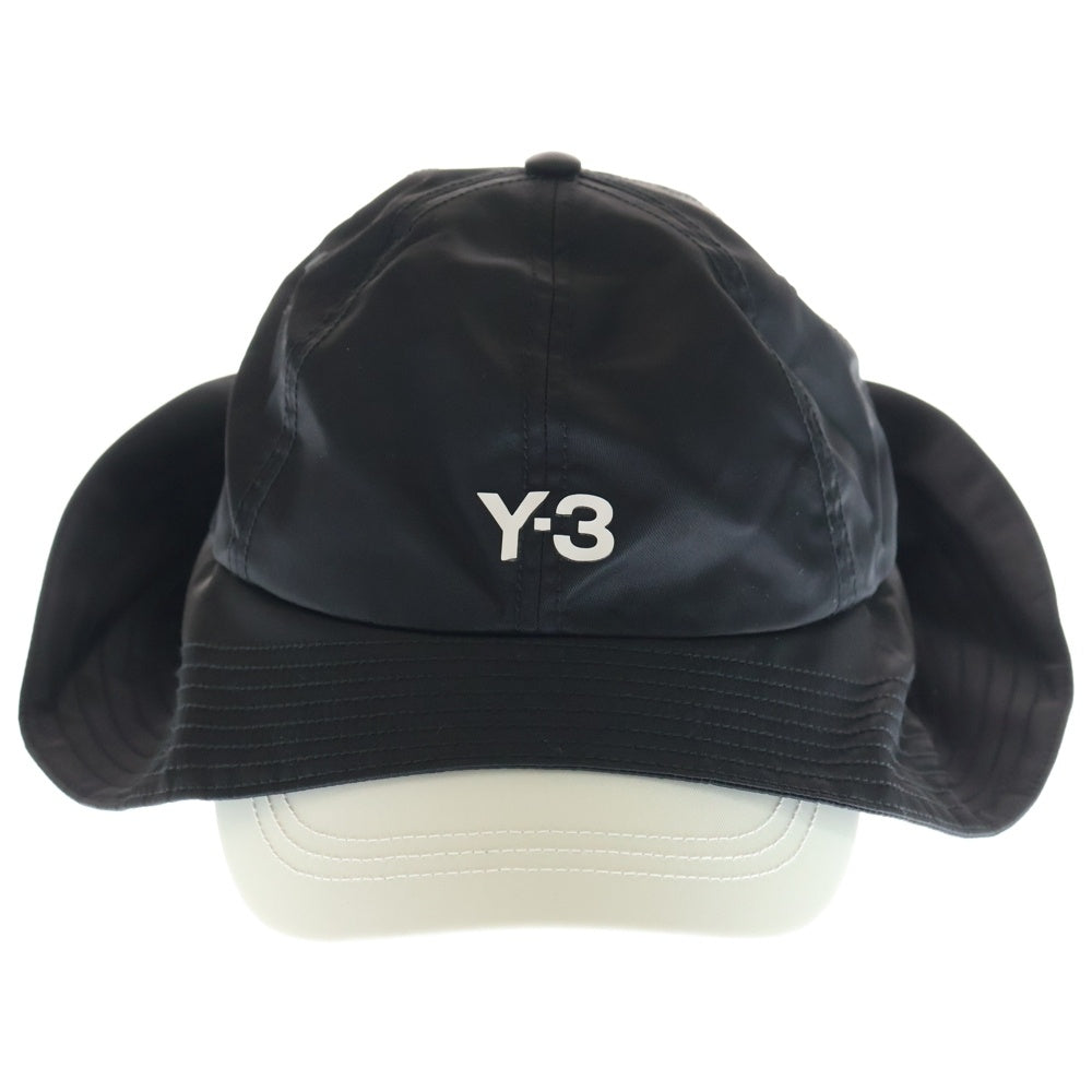 Y-3(ワイスリー) STRAPS HAT ストラップス タルク ロゴデザイン つば付き バケットハット キャップ 帽子 ブラック JP1147