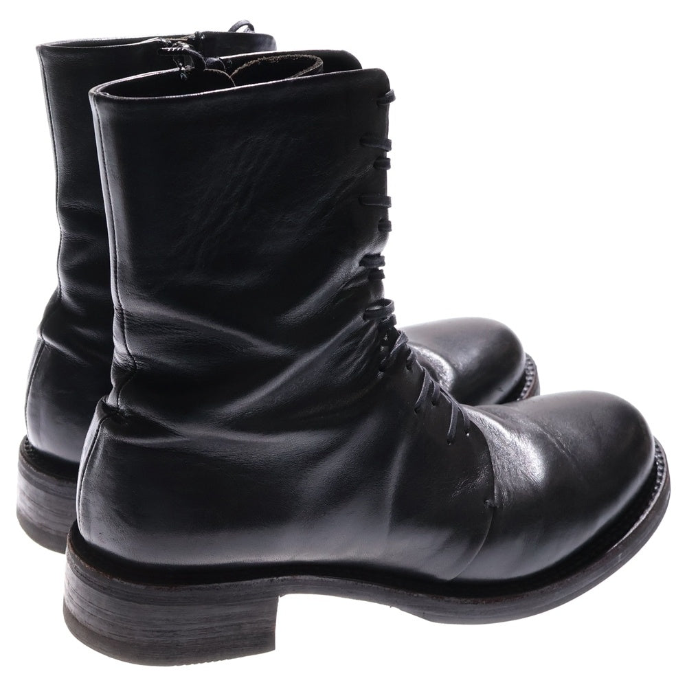ISAMU KATAYAMA BACKLASH(イサムカタヤマバックラッシュ) OILED HORSE SIDEZIP LACE-UP BOOTS オイルドホースレザー サイドジップ レースアップブーツ ブラック 651-01