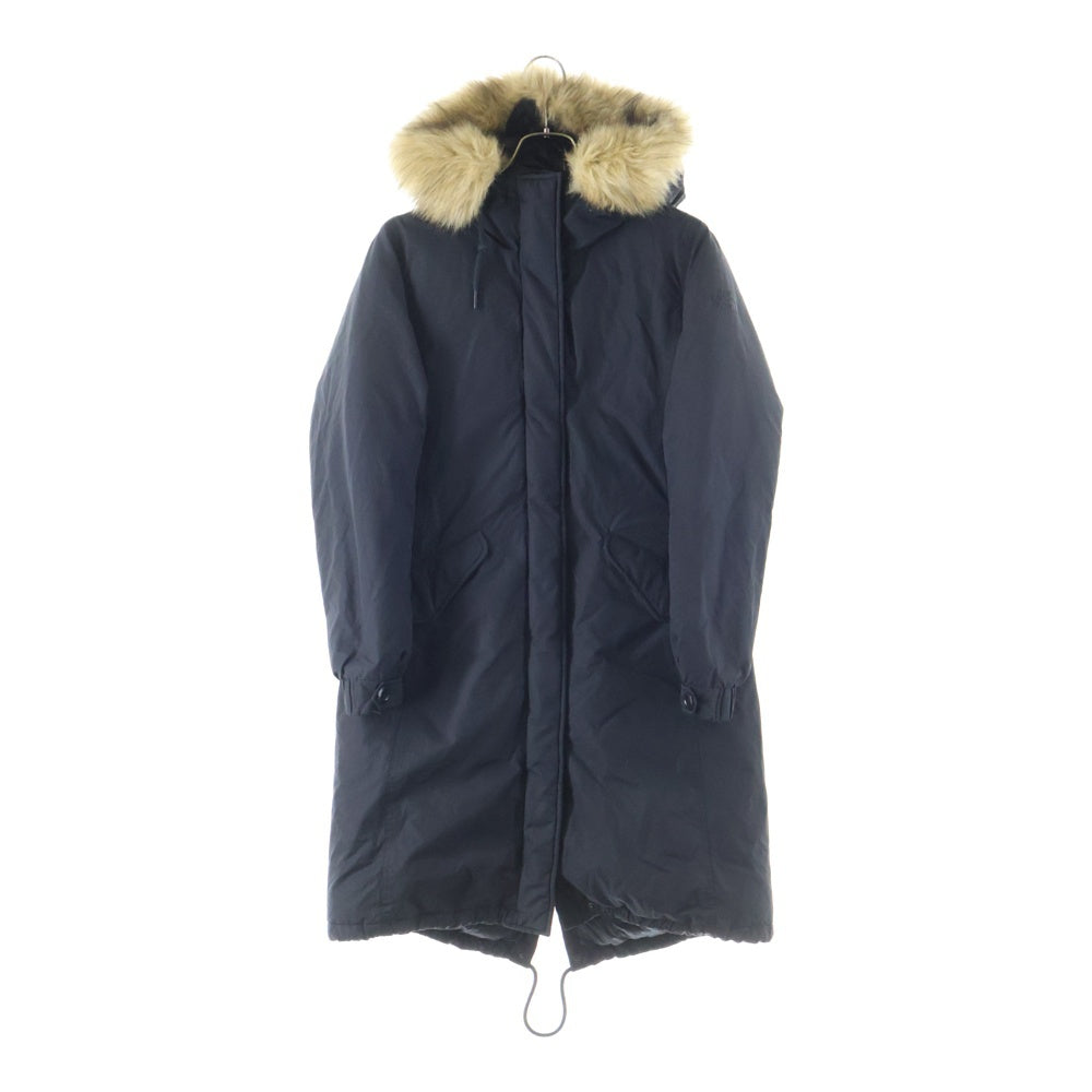 THE NORTH FACE(ザノースフェイス) WHITE LABEL NORWALK DOWN COAT ホワイトレーベル ファーフーデッド ナイロン ダウンコート レディース ブラック NC1DI83K