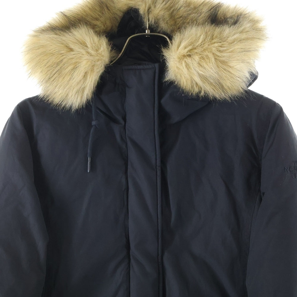 THE NORTH FACE(ザノースフェイス) WHITE LABEL NORWALK DOWN COAT ホワイトレーベル ファーフーデッド ナイロン ダウンコート レディース ブラック NC1DI83K