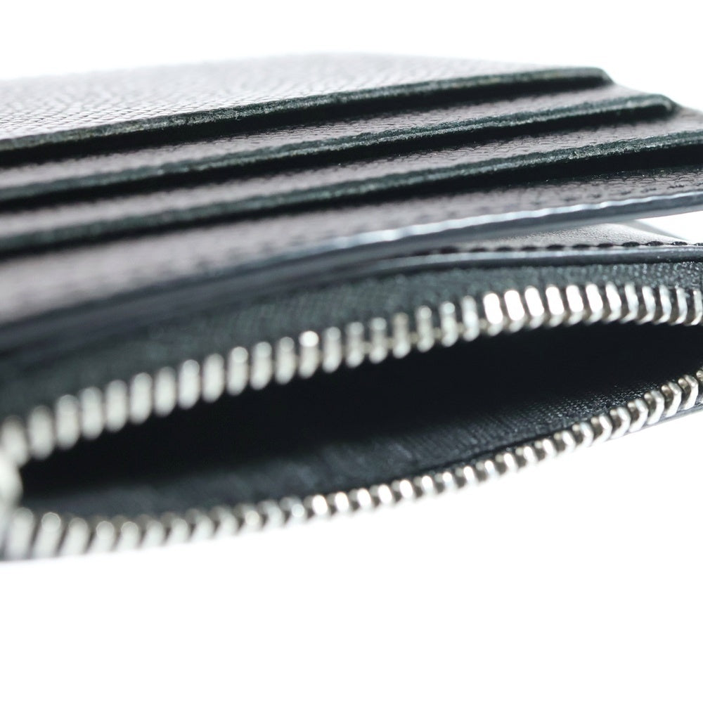 Maison Margiela 11(メゾンマルジェラ11) 4ステッチ マネークリップ付き レザーウォレット 二つ折り財布 ブラック SA1U0018