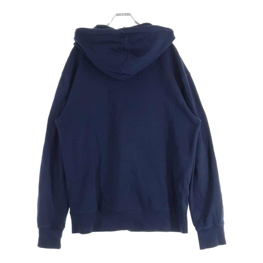 MAISON KITSUNE(メゾンキツネ) チラックスフォックス パッチ ジップアップフーディ スウェットパーカー ネイビー IU00353KM0001