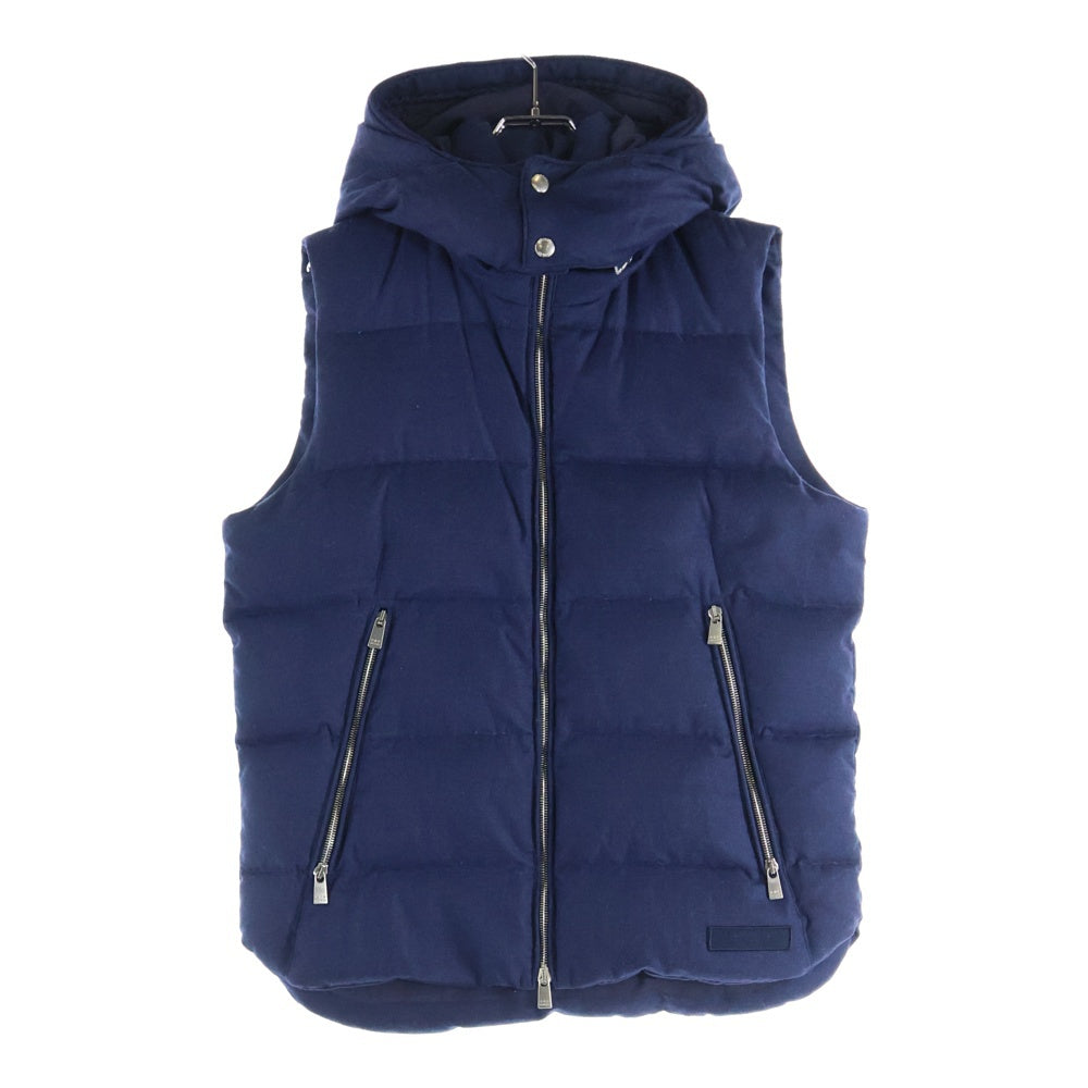 TATRAS(タトラス) 15AW LEONARDO レオナルド ウール フーデッド ダウンベスト ジャケット ブルー MTA15A4299