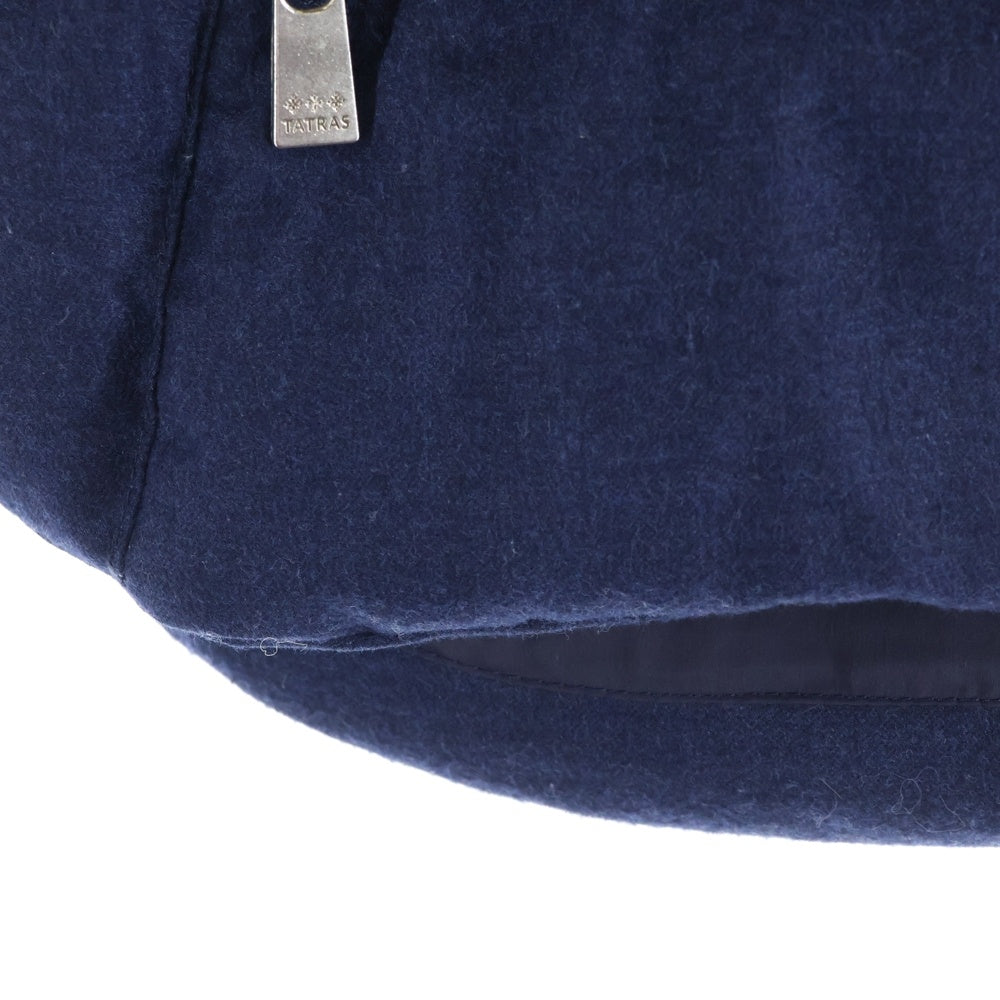 TATRAS(タトラス) 15AW LEONARDO レオナルド ウール フーデッド ダウンベスト ジャケット ブルー MTA15A4299