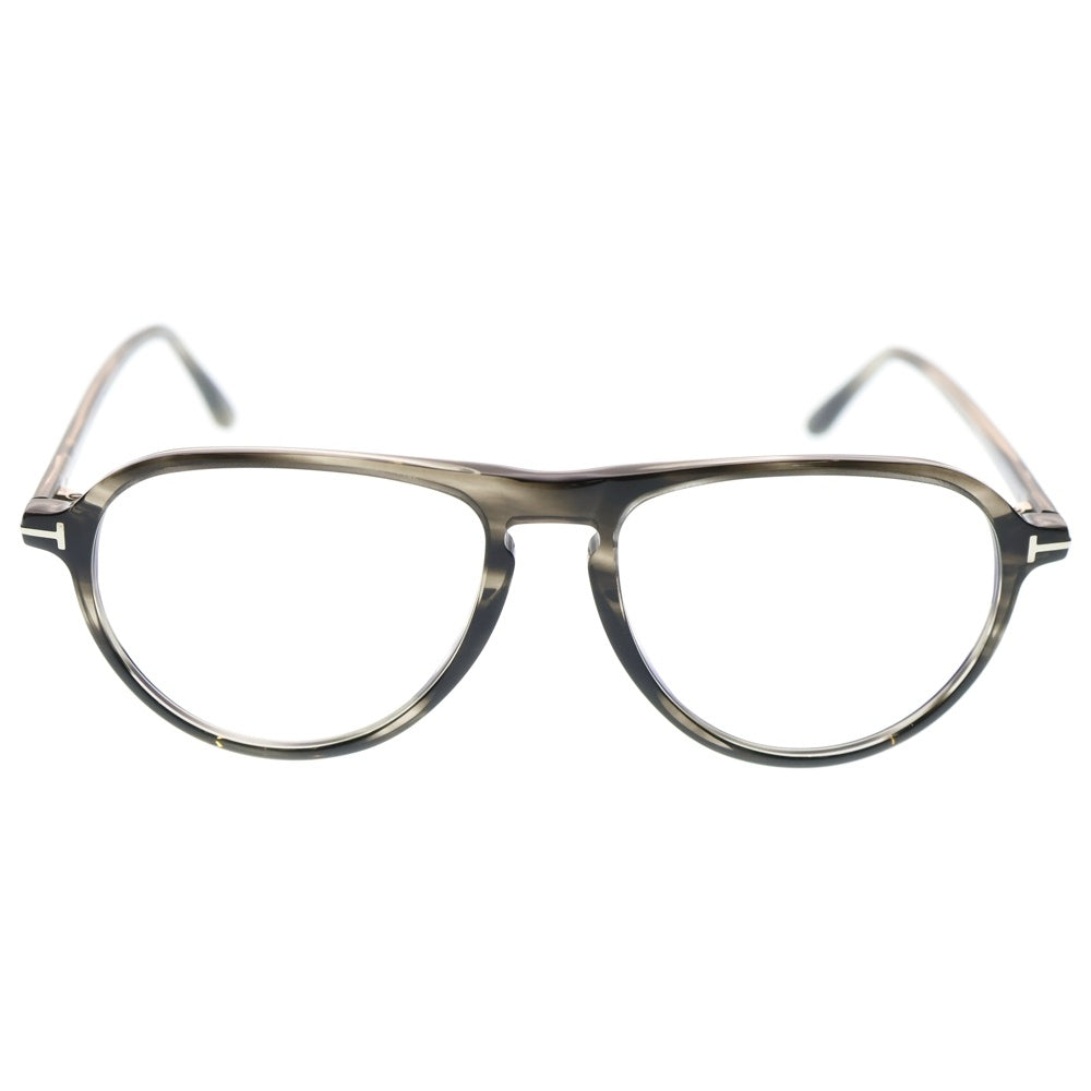 TOM FORD(トムフォード) LIGHT BLOCK ライト ブロック オーバル トーティシェル メガネ サングラス 眼鏡 ブラック FT5869-B