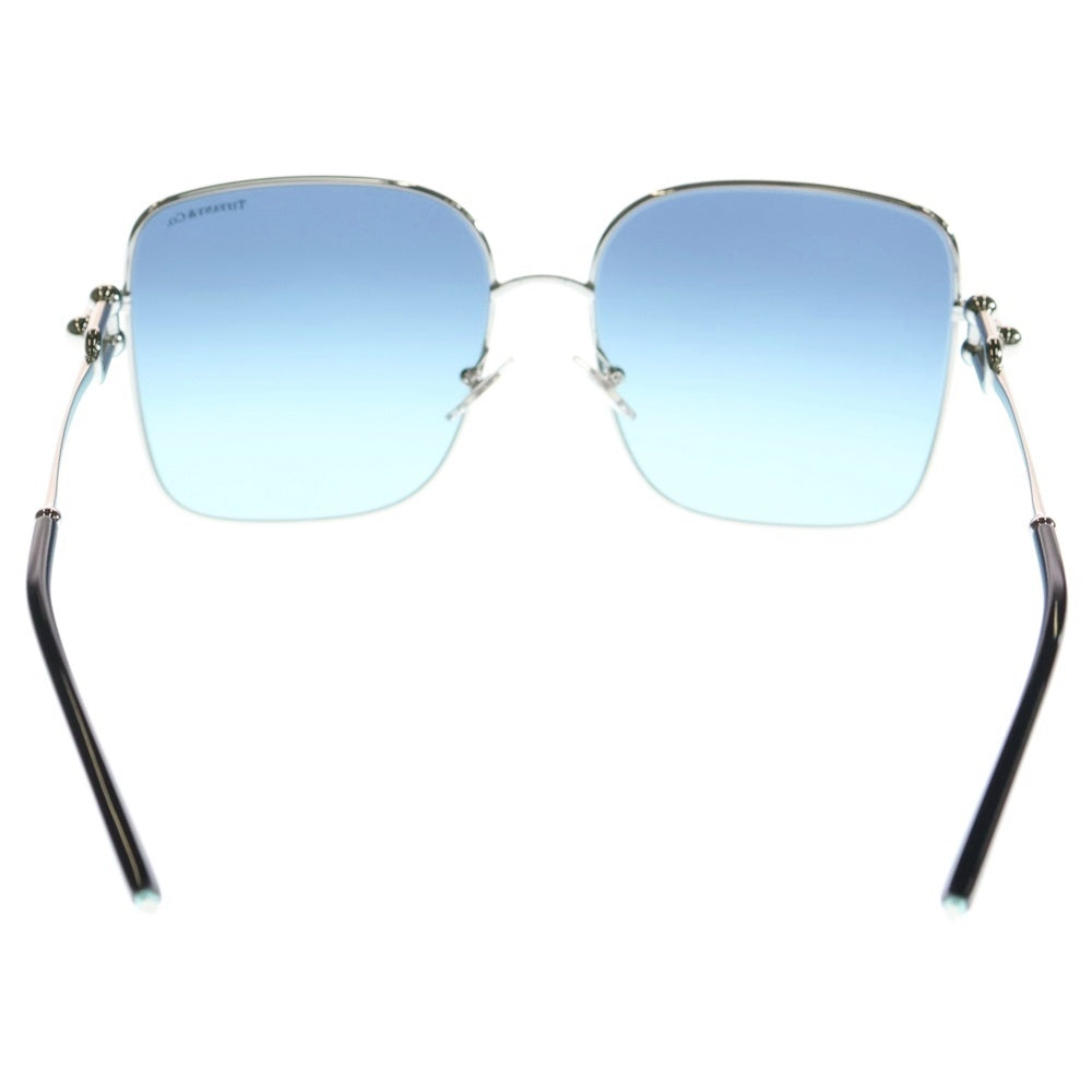 TIFFANY & Co.(ティファニー) ハードウェアモチーフ カラーレンズ スクエア サングラス 眼鏡 ブルー TF3094