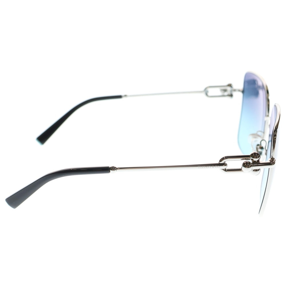 TIFFANY & Co.(ティファニー) ハードウェアモチーフ カラーレンズ スクエア サングラス 眼鏡 ブルー TF3094