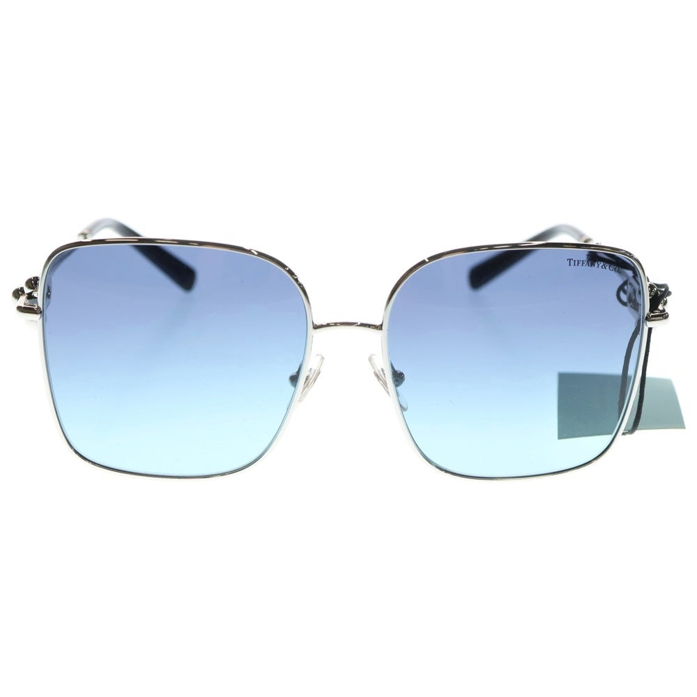 TIFFANY & Co.(ティファニー) ハードウェアモチーフ カラーレンズ スクエア サングラス 眼鏡 ブルー TF3094