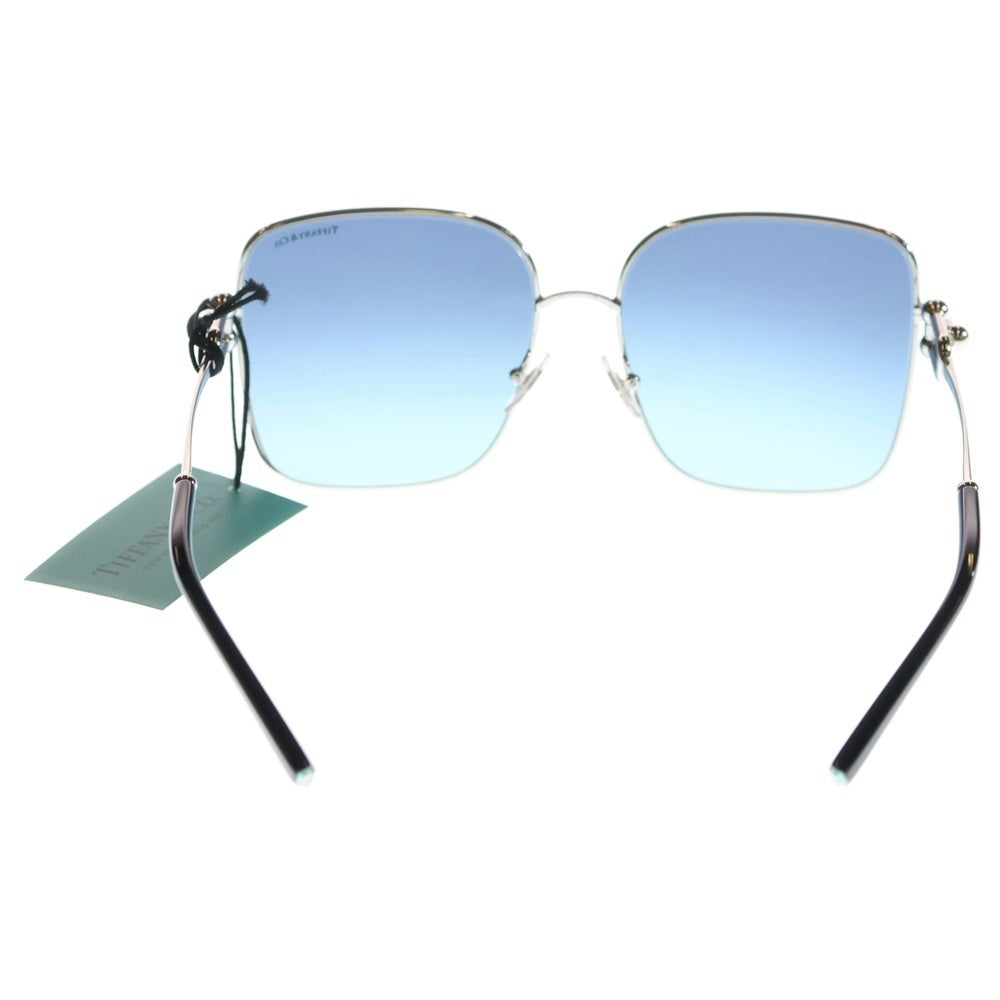 TIFFANY & Co.(ティファニー) ハードウェアモチーフ カラーレンズ スクエア サングラス 眼鏡 ブルー TF3094