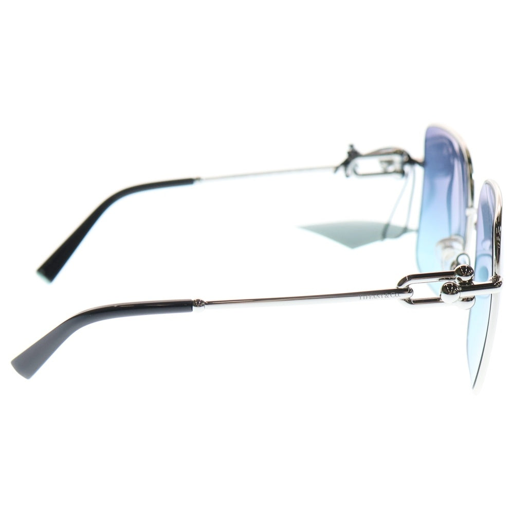 TIFFANY & Co.(ティファニー) ハードウェアモチーフ カラーレンズ スクエア サングラス 眼鏡 ブルー TF3094