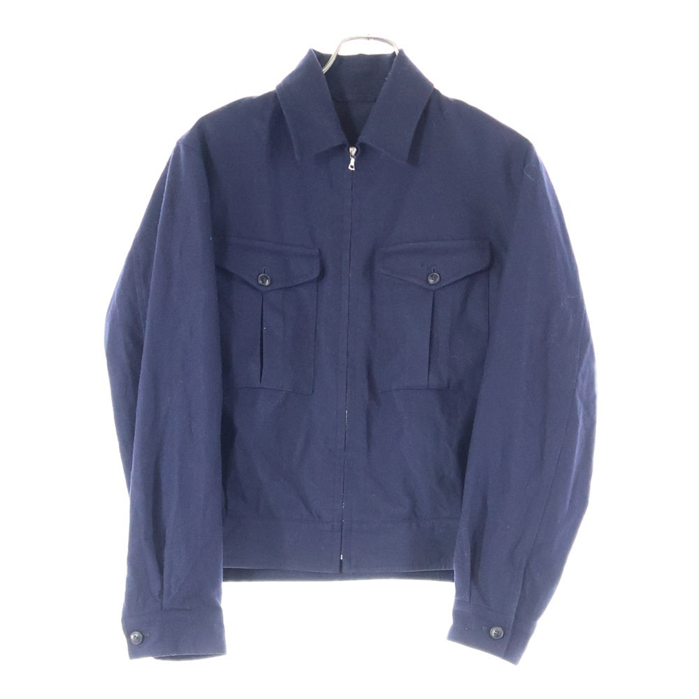 COMOLI(コモリ) 16AW フラノZIP ウール ジャケット ブルゾン ネイビー J03-01007