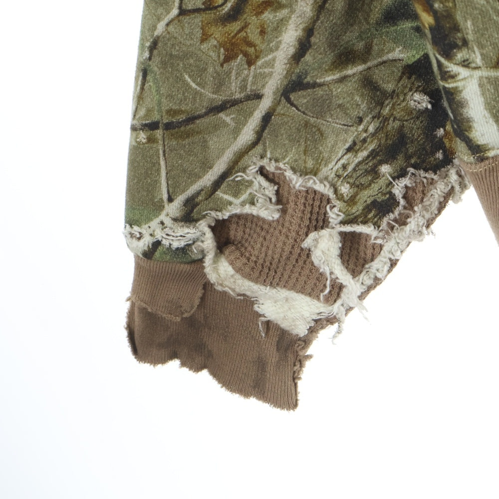 SAINT MICHAEL(セントマイケル) 25AW ×A BATHING APE BAPE ZIP HOODIE ア ベイシング エイプ ベイプ ジップ フーディー カモフラスウェットパーカー カーキ SM-HR1-0000-C38