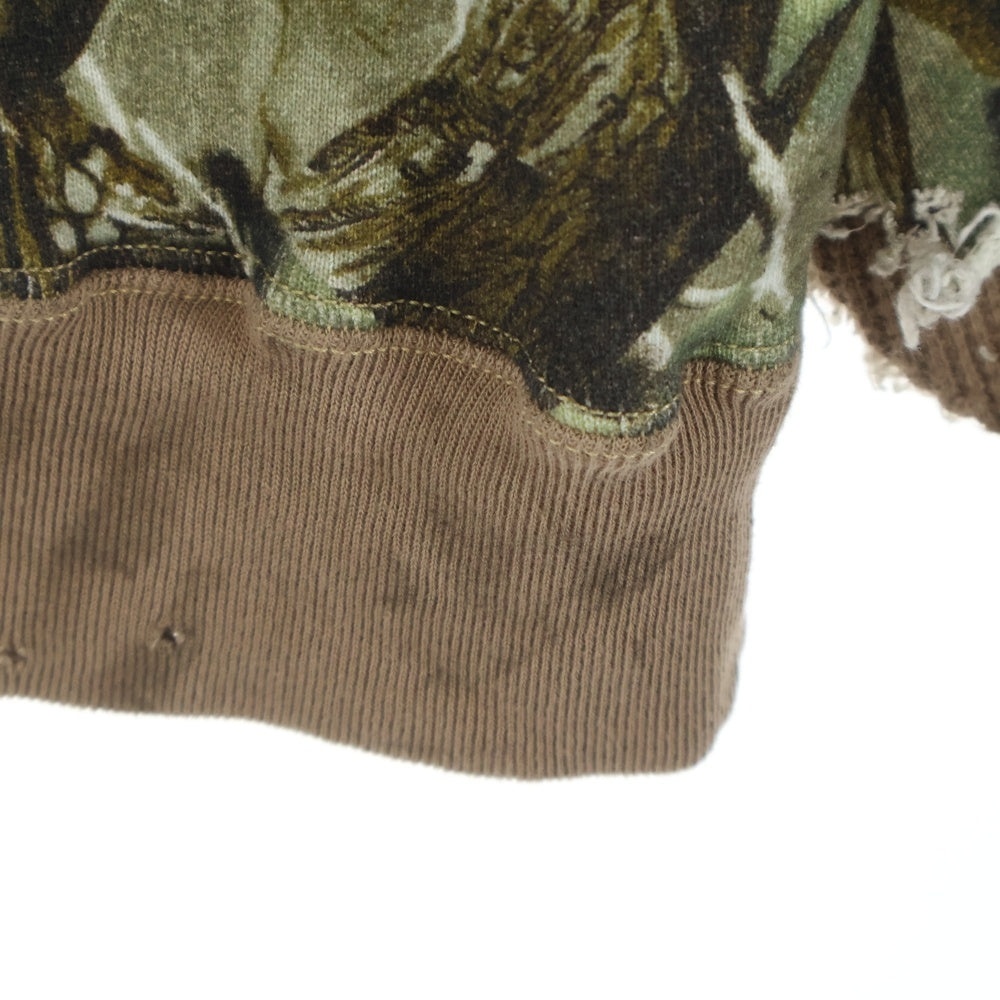 SAINT MICHAEL(セントマイケル) 25AW ×A BATHING APE BAPE ZIP HOODIE ア ベイシング エイプ ベイプ ジップ フーディー カモフラスウェットパーカー カーキ SM-HR1-0000-C38