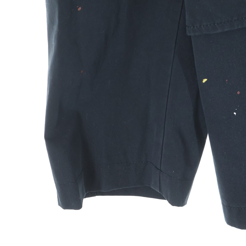 MM6 Maison Margiela(エムエムシックスメゾンマルジェラ) 25SS ペイント加工 コットン シングルテーラードジャケット ブラック SH2BN0012 S78537