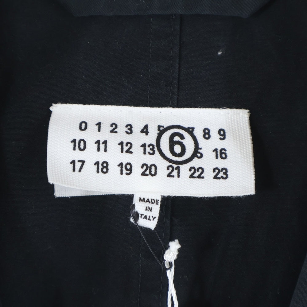MM6 Maison Margiela(エムエムシックスメゾンマルジェラ) 25SS ペイント加工 コットン シングルテーラードジャケット ブラック SH2BN0012 S78537