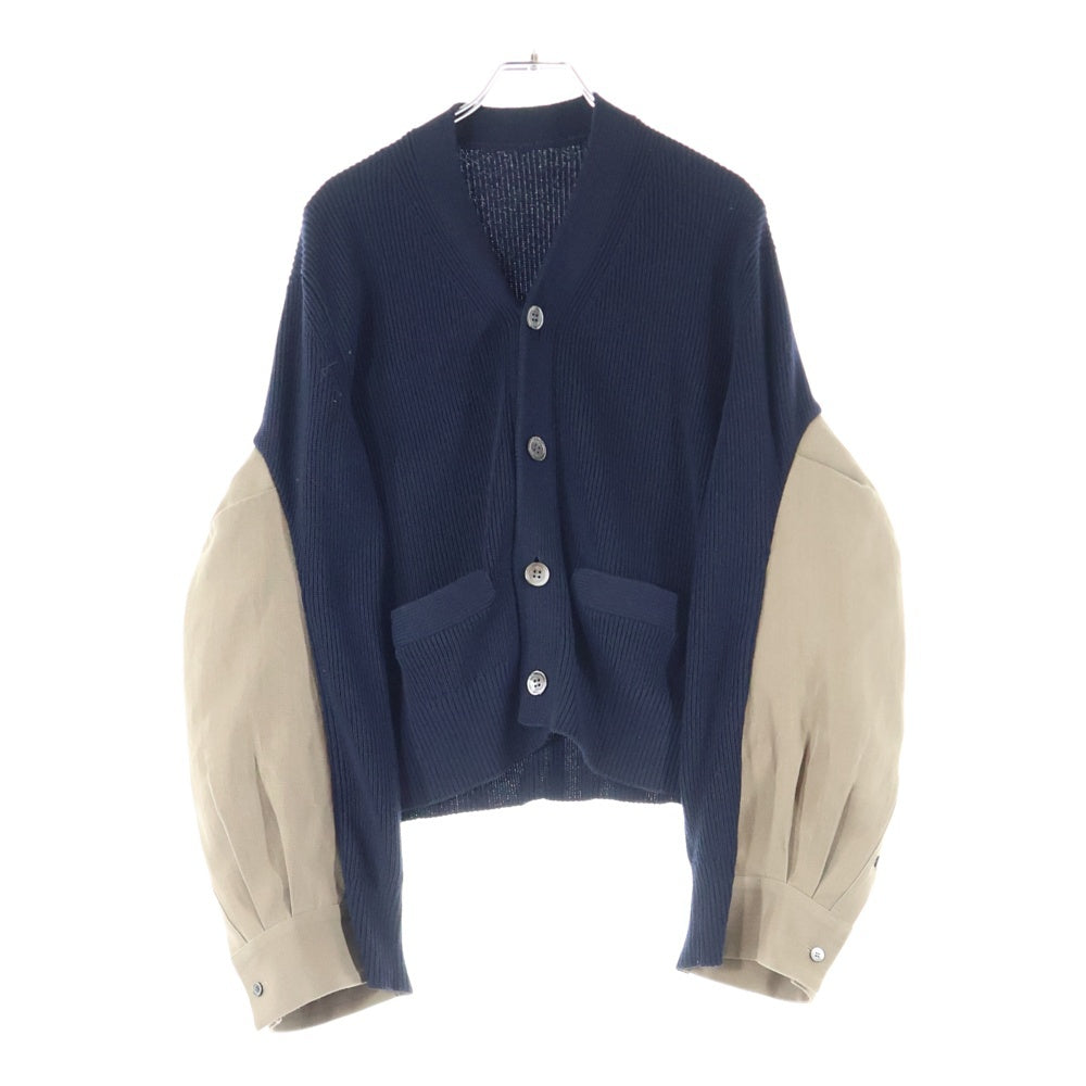 新品タグつき✨　sacai ドッキングカーディガン　コットンウールブレンド Sacai(サカイ) DOUBLE FACED SILK COTTON KNIT CARDIGAN ダブル