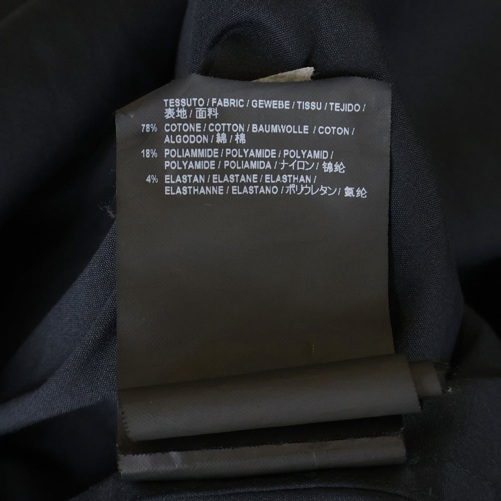 BALENCIAGA(バレンシアガ) ロゴ刺繍 スウィングカラー ロングスリーブ コットンシャツ ブラック 491851 TWB01