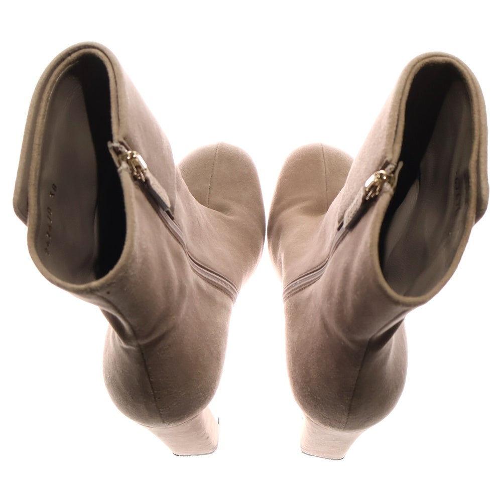 GUCCI(グッチ) サークルスタッズ スウェードレザーヒールブーツ レディース ベージュ 247670