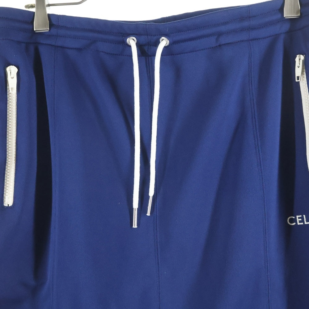 CELINE(セリーヌ) ロゴ刺繍 サイドラインスカート レディース ブルー 2Z1761210