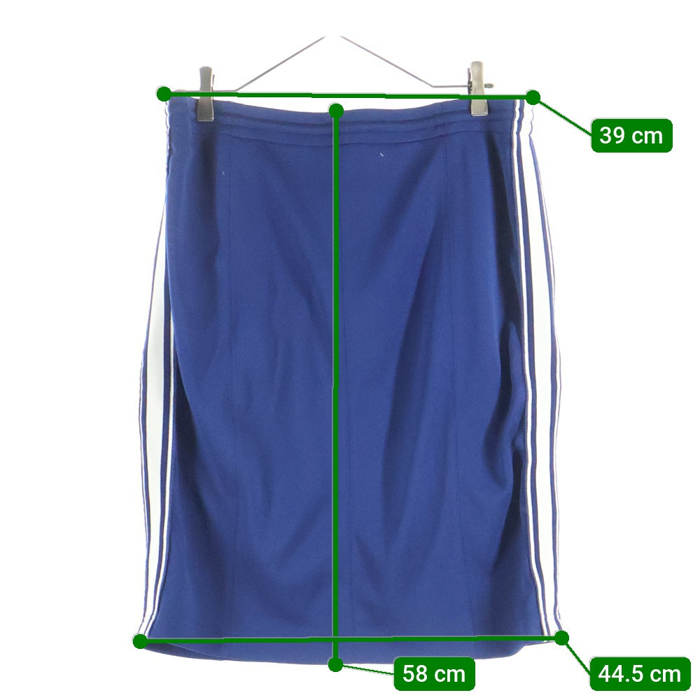 CELINE(セリーヌ) ロゴ刺繍 サイドラインスカート レディース ブルー 2Z1761210