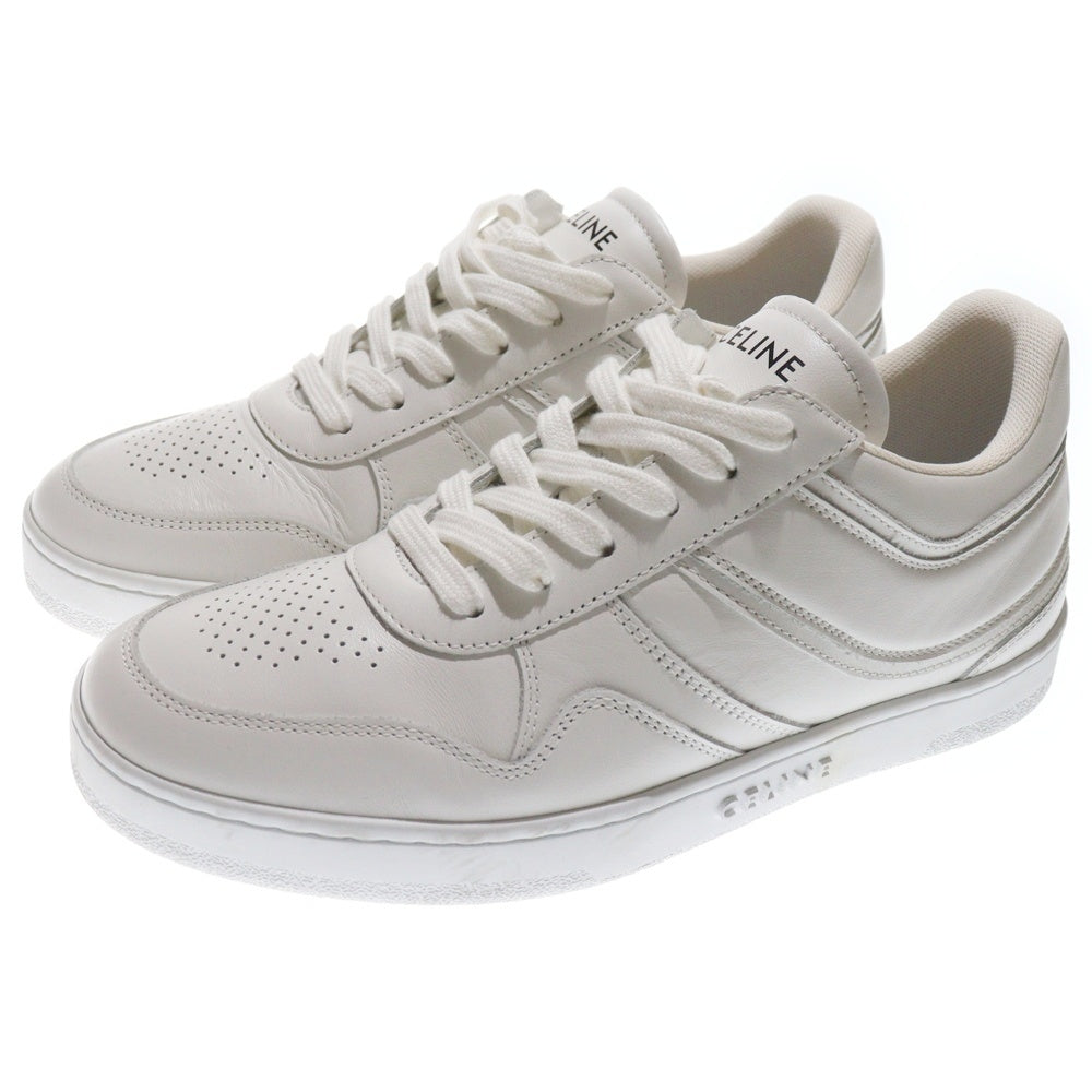 CELINE(セリーヌ) 23AW TRAINER LOW LACE-UP SNEAKER トレーナー レースアップ レザーローカットスニーカー レディース ホワイト 345813338C.01OP