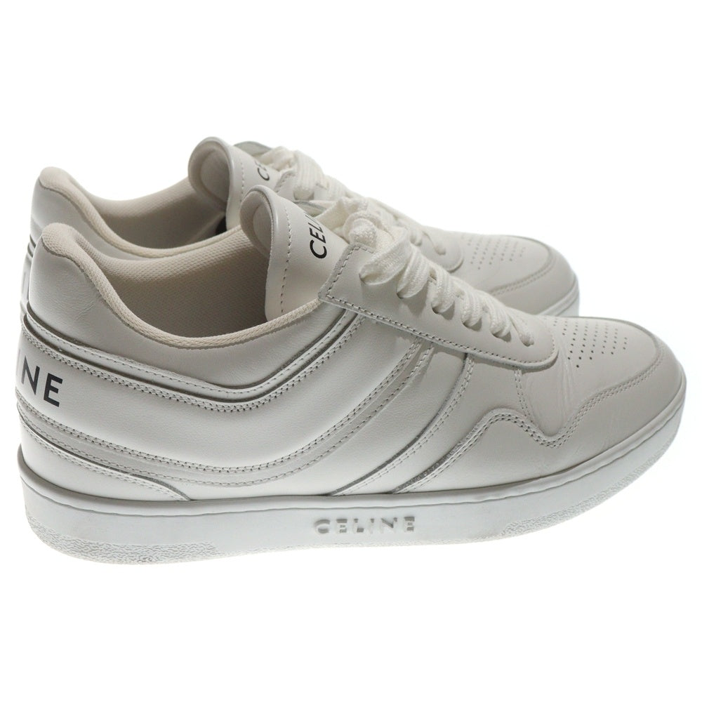 CELINE(セリーヌ) 23AW TRAINER LOW LACE-UP SNEAKER トレーナー レースアップ レザーローカットスニーカー レディース ホワイト 345813338C.01OP