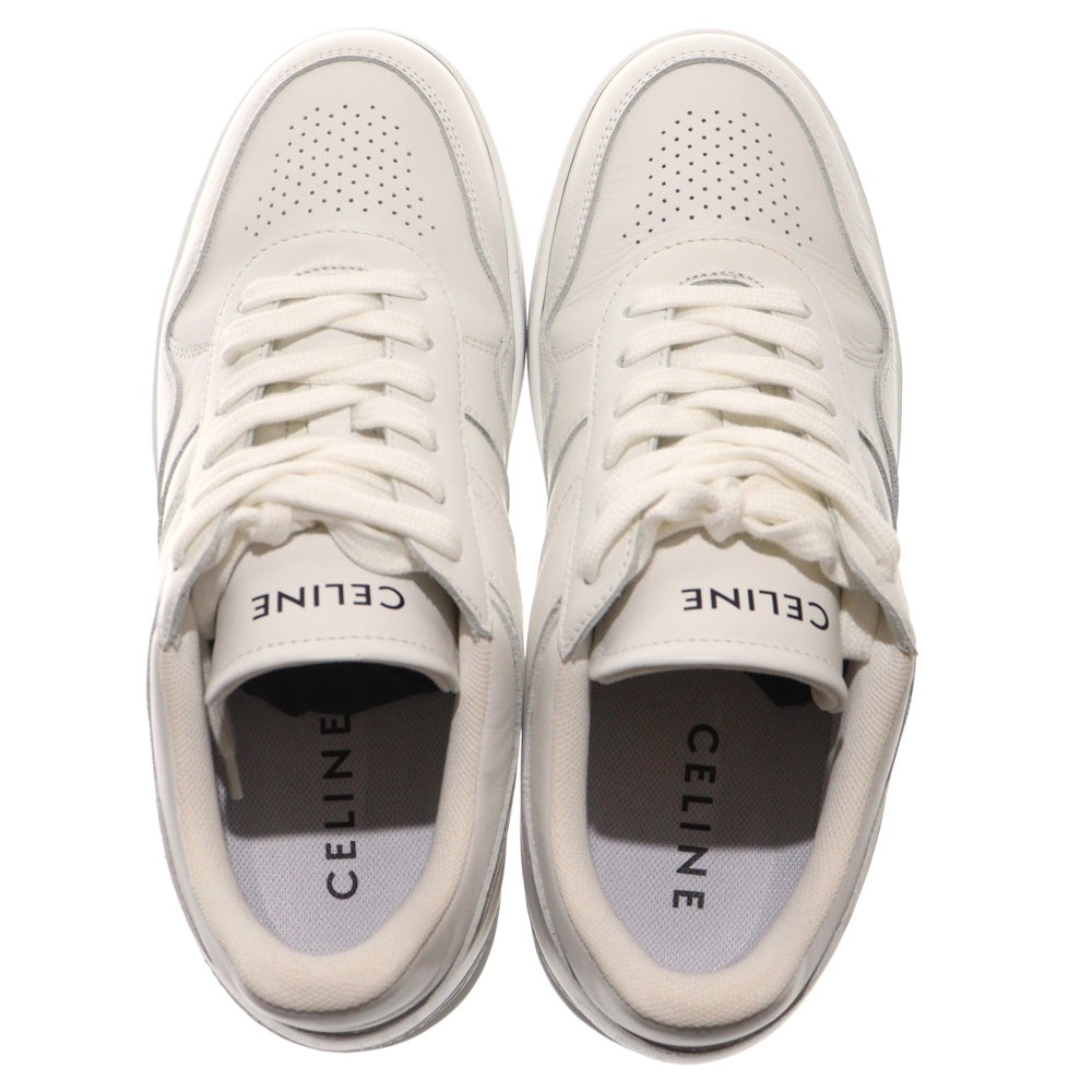 CELINE(セリーヌ) 23AW TRAINER LOW LACE-UP SNEAKER トレーナー レースアップ レザーローカットスニーカー レディース ホワイト 345813338C.01OP