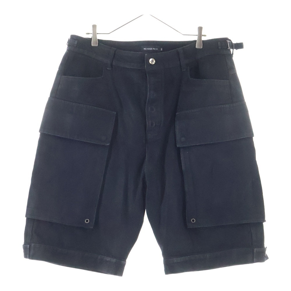 NO MASS PROD(ノーマスブロッド) 010GLM BAGGY DENIM SHORTS バギー デニムショーツ ハーフパンツ ブラック