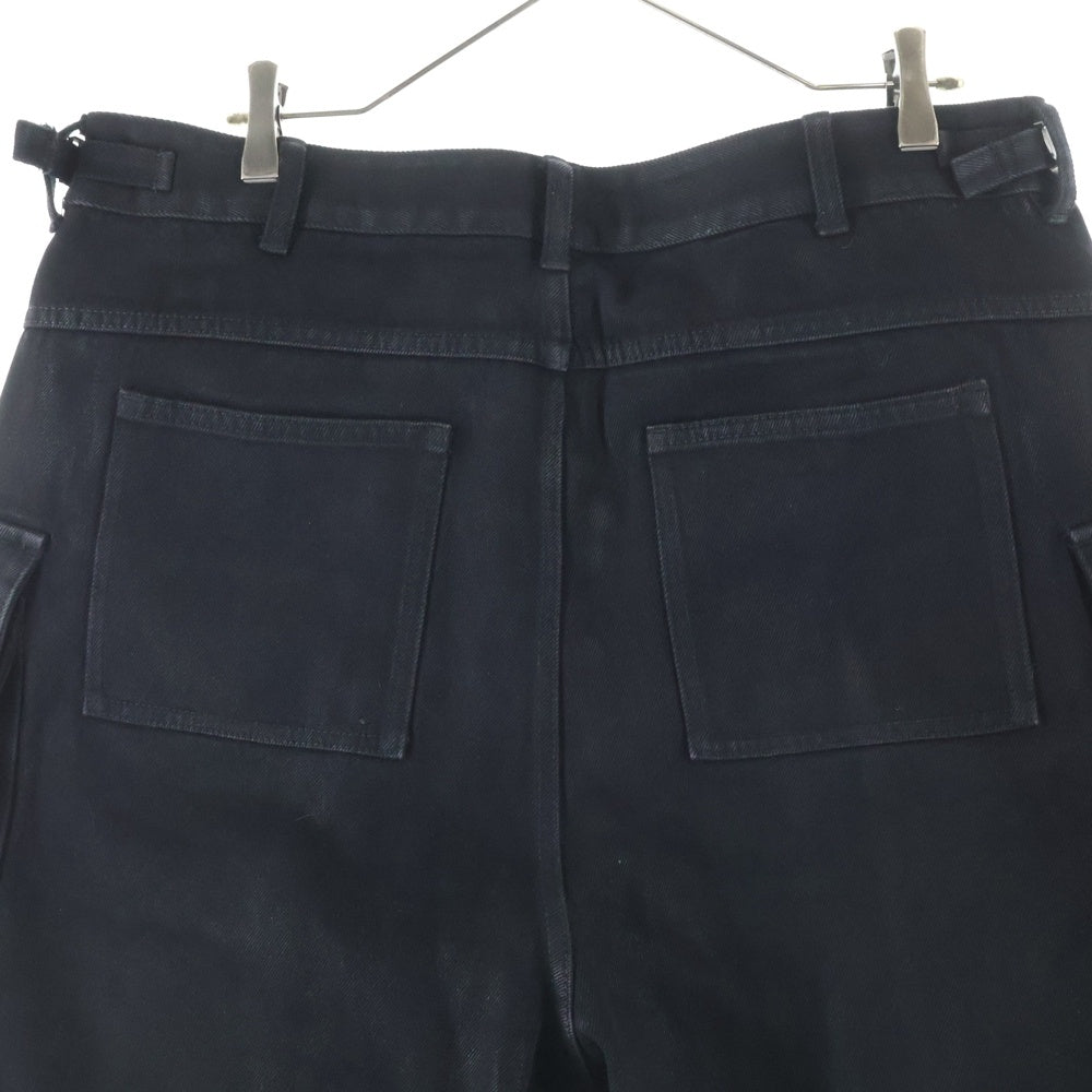 NO MASS PROD(ノーマスブロッド) 010GLM BAGGY DENIM SHORTS バギー デニムショーツ ハーフパンツ ブラック