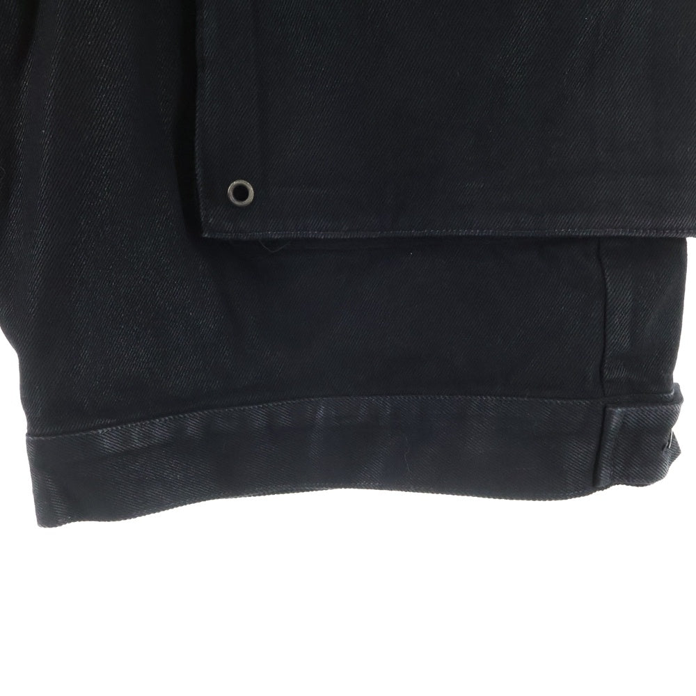 NO MASS PROD(ノーマスブロッド) 010GLM BAGGY DENIM SHORTS バギー デニムショーツ ハーフパンツ ブラック