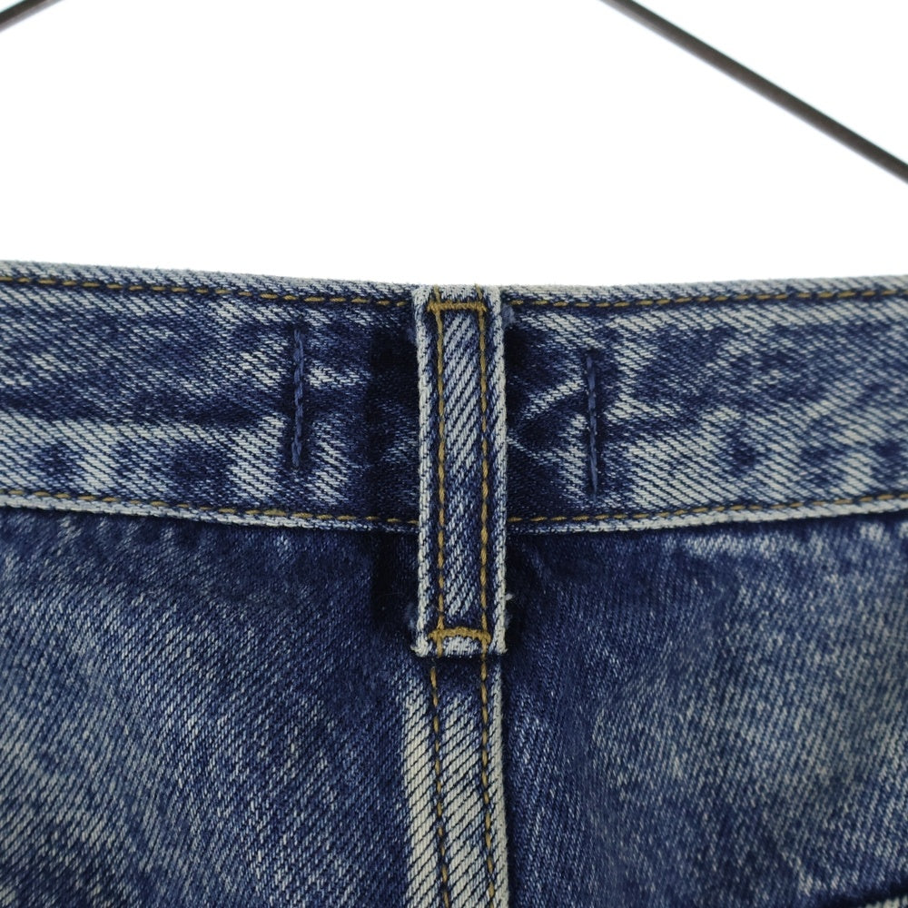 THUG CLUB(サグクラブ) DOUBLE KNEE DAMAGE SHORTS ダブルニー ダメージ デニムショーツ ハーフパンツ インディゴ TC24PT0301