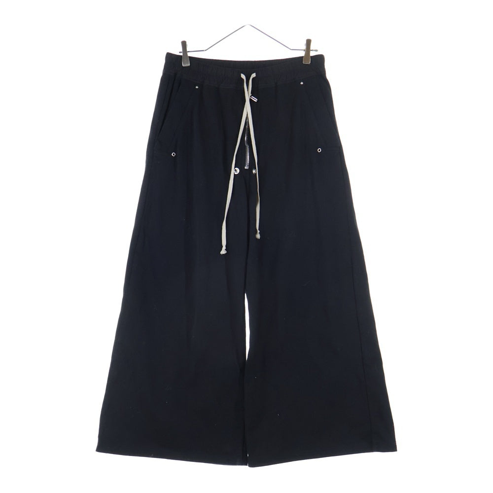 Rick Owens DRKSHDW(リックオウエンス ダークシャドウ) 25SS GETH BELAS ゲスベラ ドローストリング コットン スウェット ワイドパンツ ブラック DU01E3378-RIG