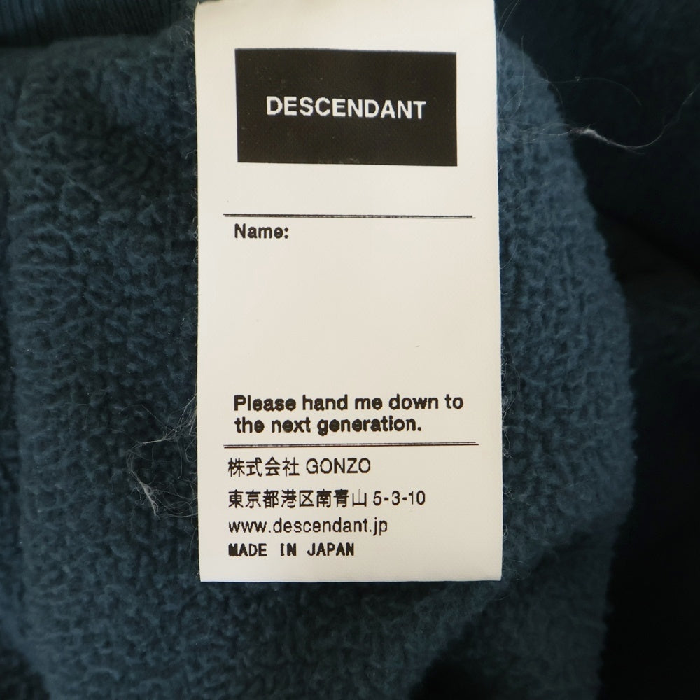 DESCENDANT(ディセンダント) TIDE HALFZIP FLEECE LS SHIRT タイド ハーフジップ フリース長袖ジャケット カーキ