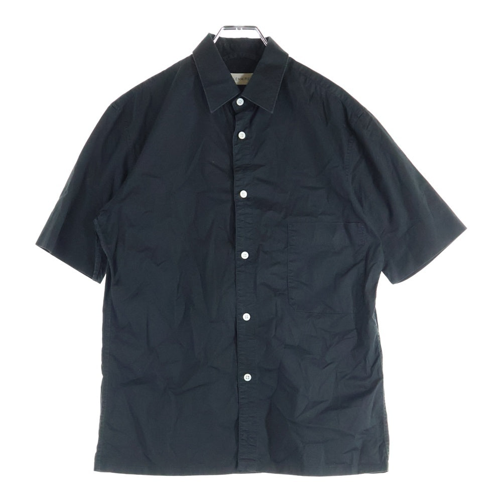 LEMAIRE(ルメール) コットン レギュラーカラー 半袖シャツ ブラック