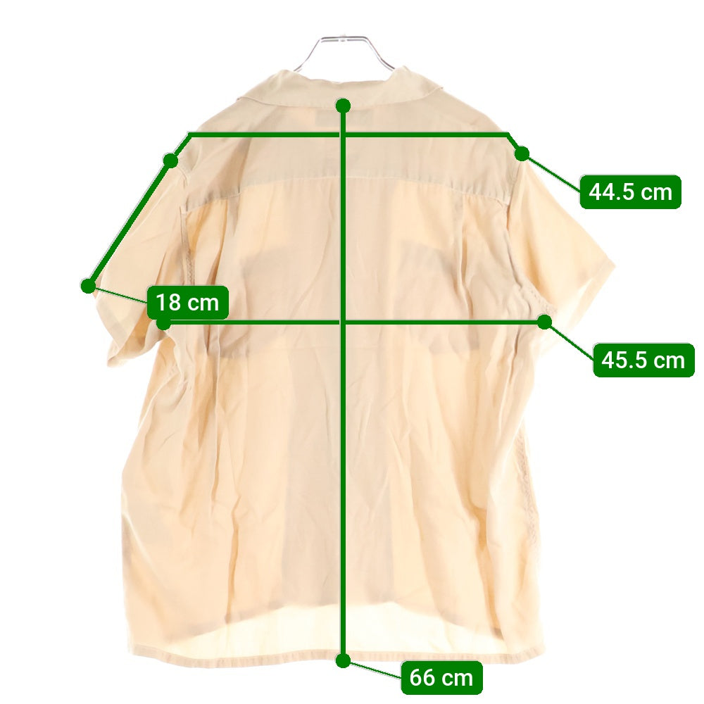 MADISONBLUE(マディソンブルー) BOWLING SHIRT OVER DYED オーバーダイ 半袖 ボーリングシャツ ベージュ MB171-5036