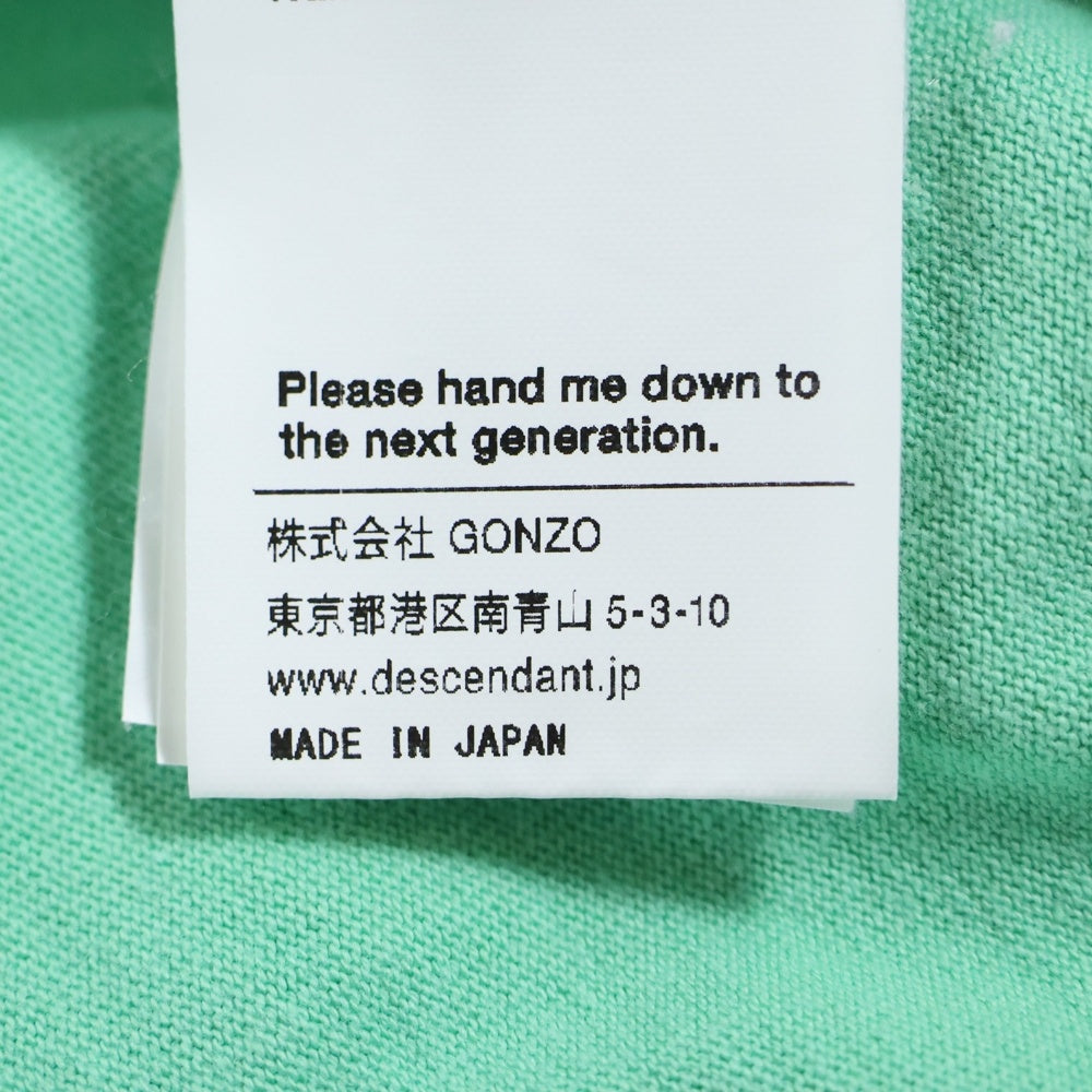 DESCENDANT(ディセンダント) PORT ORGANIC COTTON LS ポートオーガニック 長袖Tシャツ カットソー グリーン