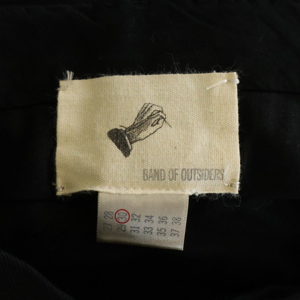 BAND OF OUTSIDERS(バンドオブアウトサイダーズ) ウール 2B シングルテーラードジャケット センタープレス スラックスパンツ セットアップ ブラック BO6D026/BO3M025