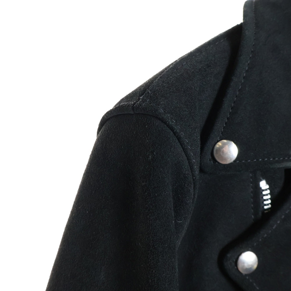 VANSON(バンソン) 16AW ×Ron Herman EXCLUSIVE ロンハーマン エクスクルーシブ 裏ボア スエードカウレザー ダブルライダースジャケット ブラック 21188