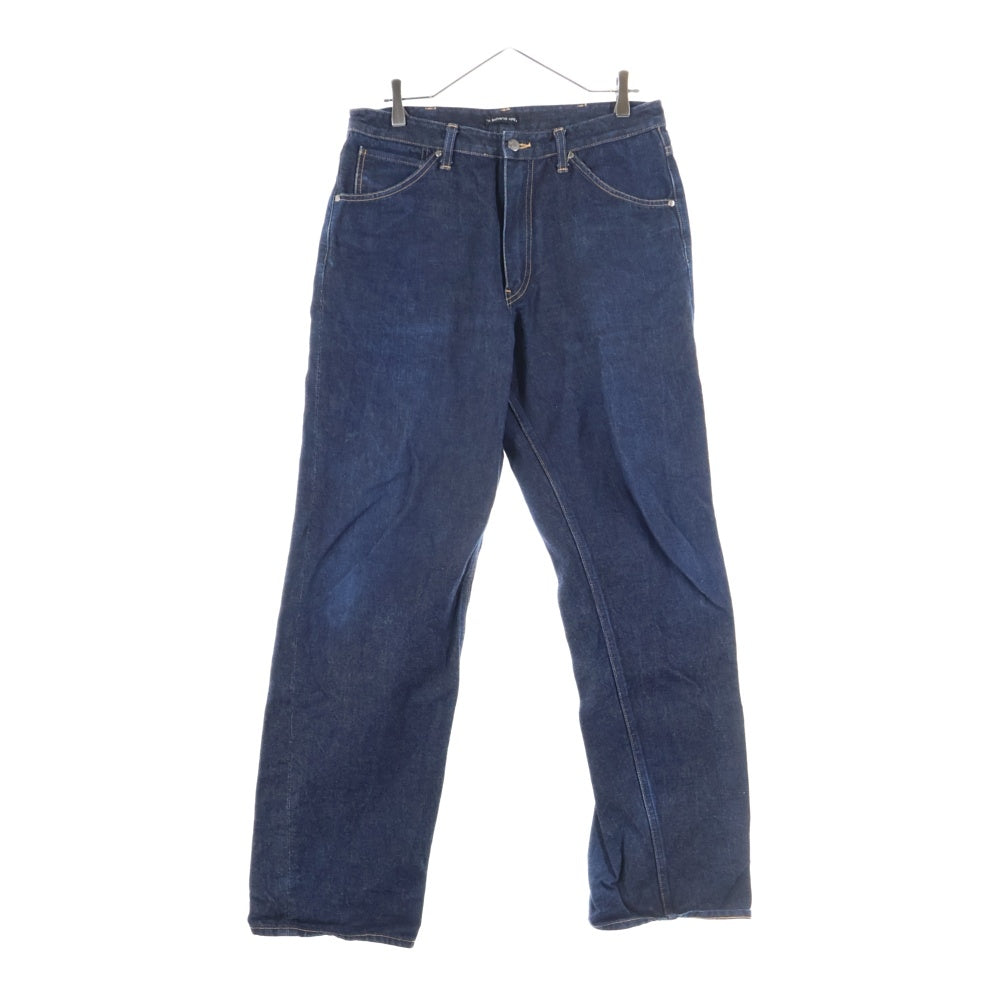 A BATHING APE(アベイシングエイプ) バックポケットカモ柄エイプヘッドプリント ジップフライデニムパンツ インディゴ