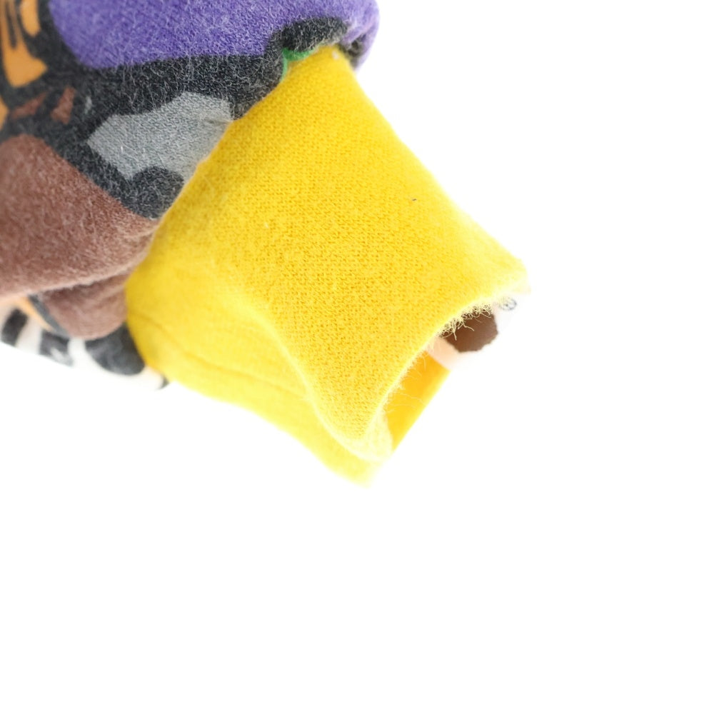 A BATHING APE(アベイシングエイプ) リバーシブル 総柄 プルオーバースウェットパーカー フーディー イエロー/マルチカラー キッズ