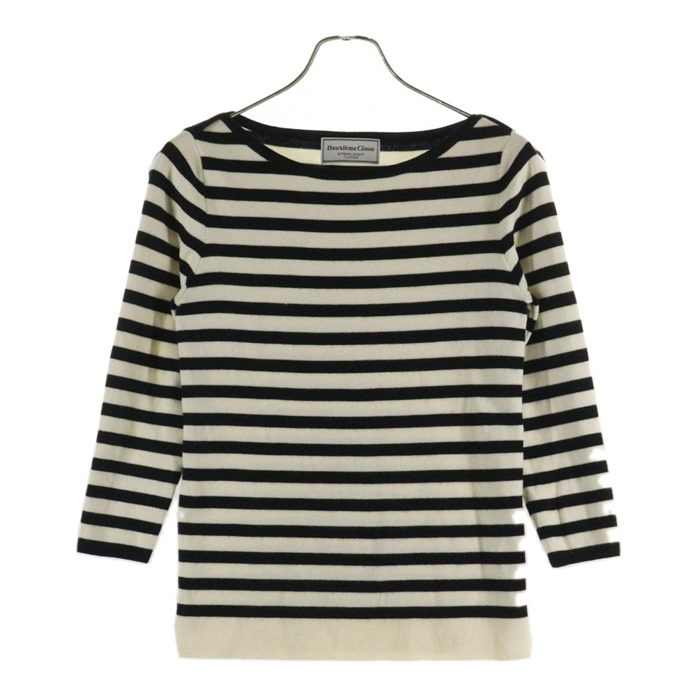 Deuxieme Classe(ドゥーズィエムクラス) クルーネックボーダーニット レディース ブラック/ホワイト 13-080-500-4220-3-0